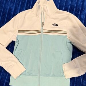 The North Face Women's White and Light green Ski Jacket